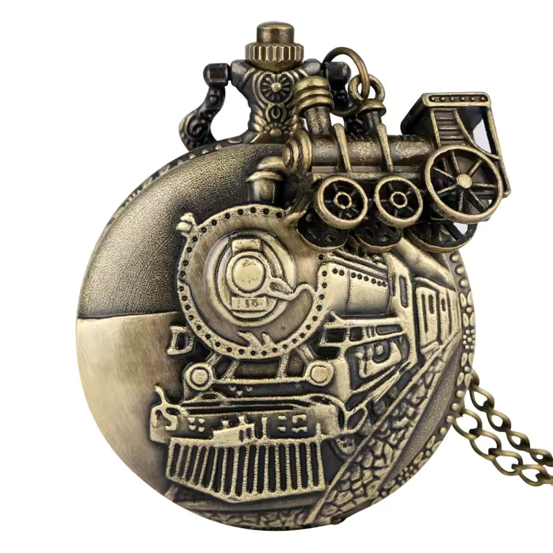 Steampunk Train Pocket Watch