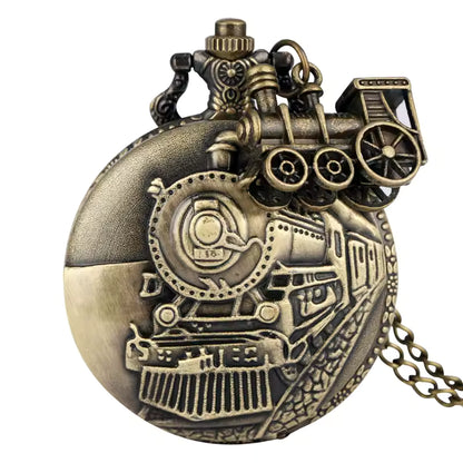 Steampunk Train Pocket Watch