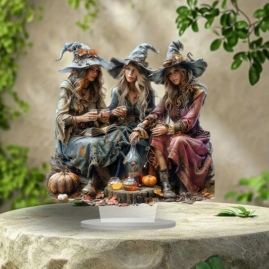3 Witch Halloween Acrylic Decorations