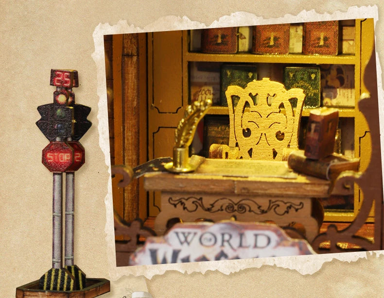 DIY Wooden Miniature Magic Twilight Book Shop