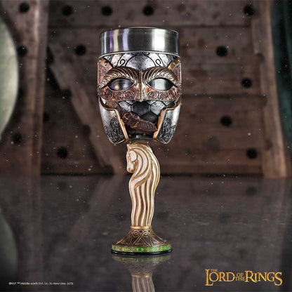 Decorative goblet with intricate designs and 'The Lord of the Rings' branding.