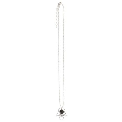 Obsidian Spider Pendant Necklace