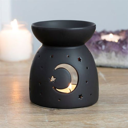 Black Moon and Stars Oil Burner