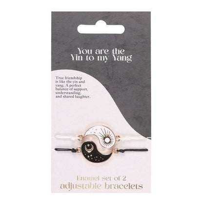 Yin & Yang Friendship Bracelets – Sun & Moon Charm Pair