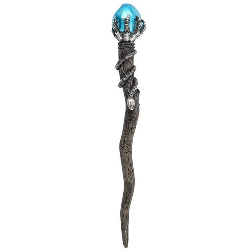 Serpentine Wand with Blue Gem