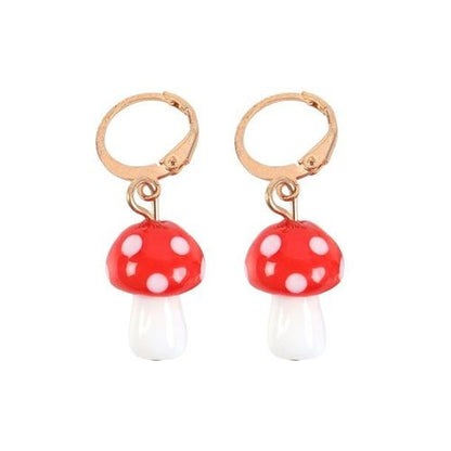 Toadstool Earrings – Mushroom Dangles